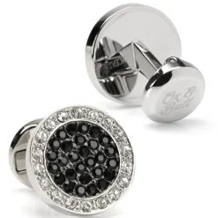 Ox and Bull Trading Co. VDP White & Black Pave Crystals Stud Set