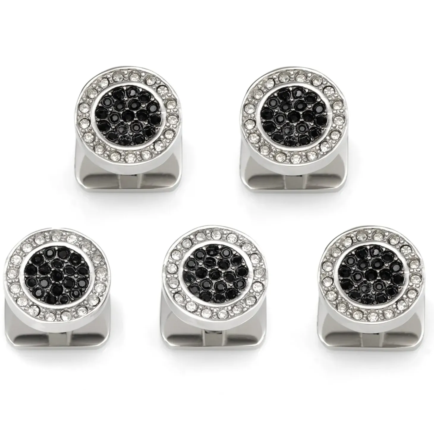 Ox and Bull Trading Co. VDP White & Black Pave Crystals Studs