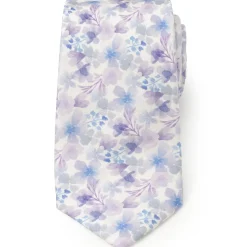 Ox and Bull Trading Co. Watercolor Lavender Mix Print Silk Men's Tie
