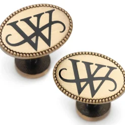 DC Comics Wayne Monogram Gold Cufflinks
