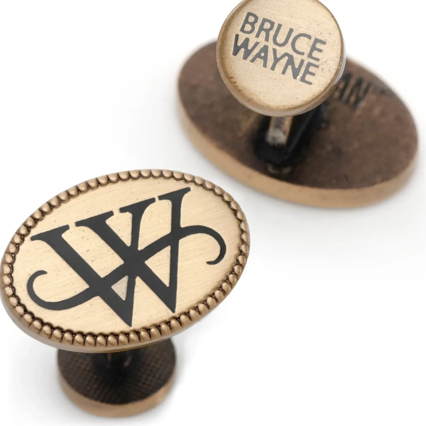 DC Comics Wayne Monogram Gold Cufflinks