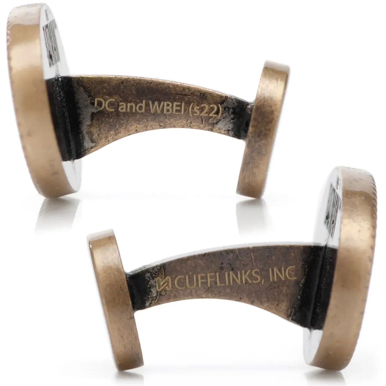 DC Comics Wayne Monogram Gold Cufflinks