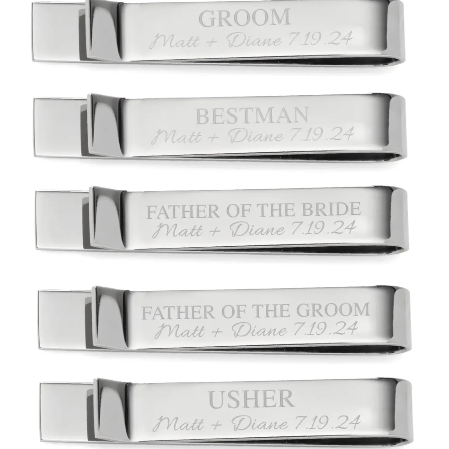 Ox and Bull Trading Co. Wedding Party Engravable Tie Bar