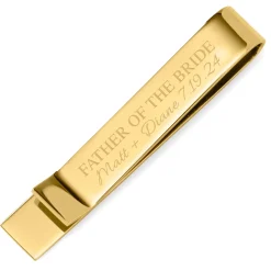 Ox and Bull Trading Co. Wedding Party Gold Engravable Tie Bar
