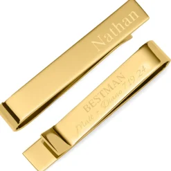 Ox and Bull Trading Co. Wedding Party Gold Engravable Tie Bar