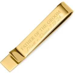 Ox and Bull Trading Co. Wedding Party Gold Engravable Tie Bar