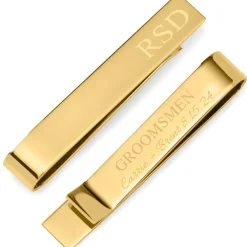 Ox and Bull Trading Co. Wedding Party Gold Engravable Tie Bar