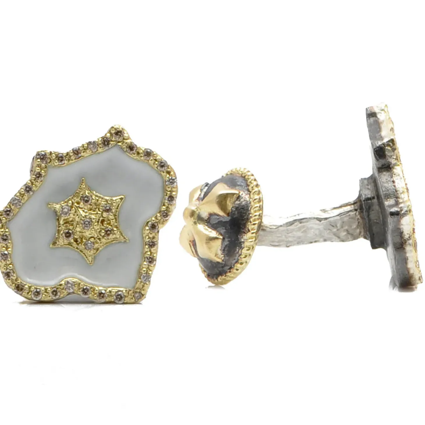 Armenta White Crivelli Cufflinks