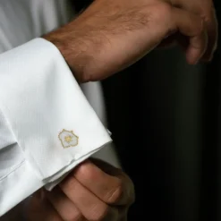 Armenta White Crivelli Cufflinks