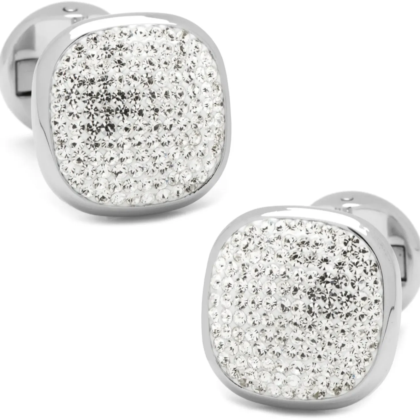 Ox and Bull Trading Co. White Pave Crystal Cufflinks