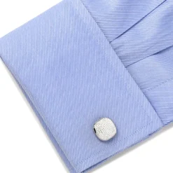 Ox and Bull Trading Co. White Pave Crystal Cufflinks