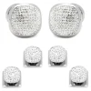Ox and Bull Trading Co. White Pave Crystal Stud Set