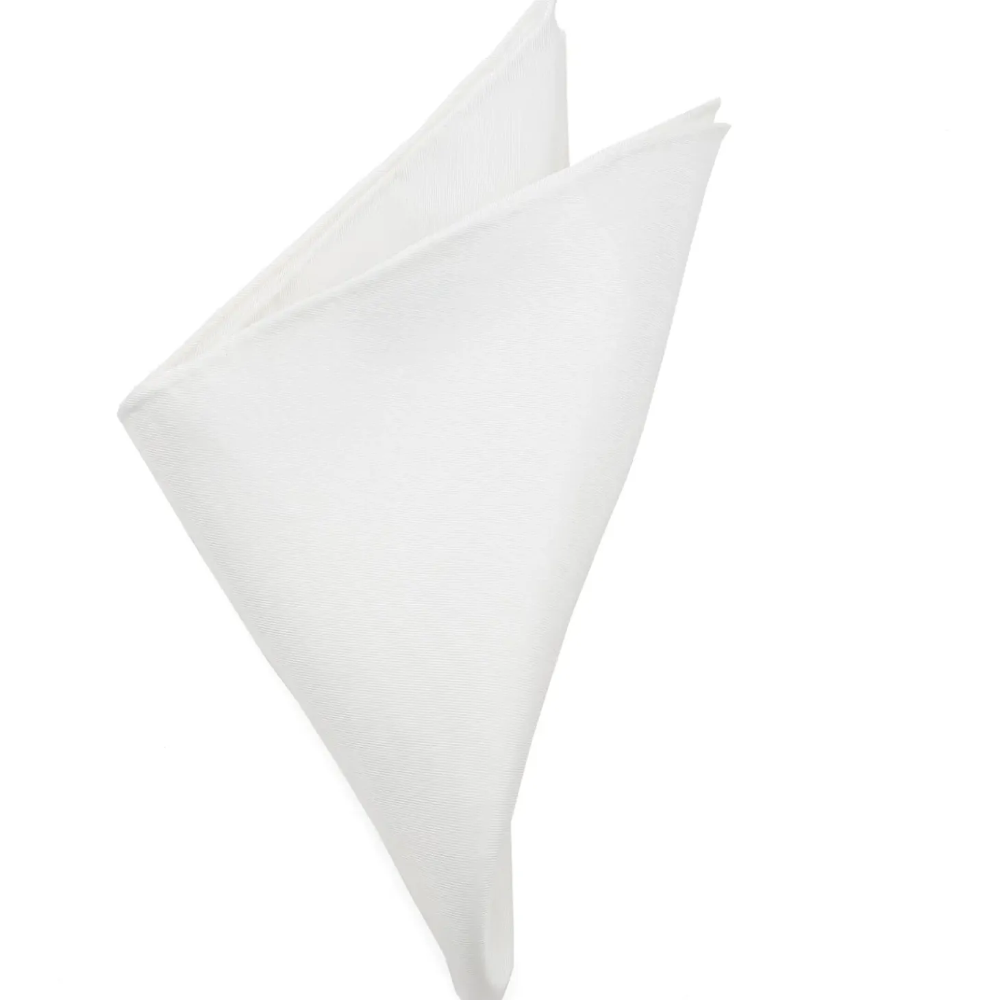 Ox and Bull Trading Co. White Silk Pocket Square