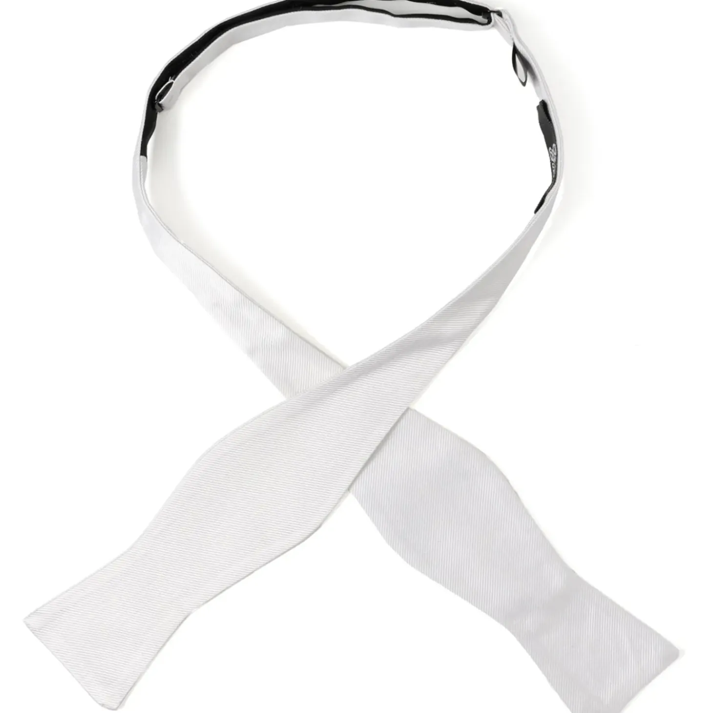 Ox and Bull Trading Co. White Silk Self Bow Tie