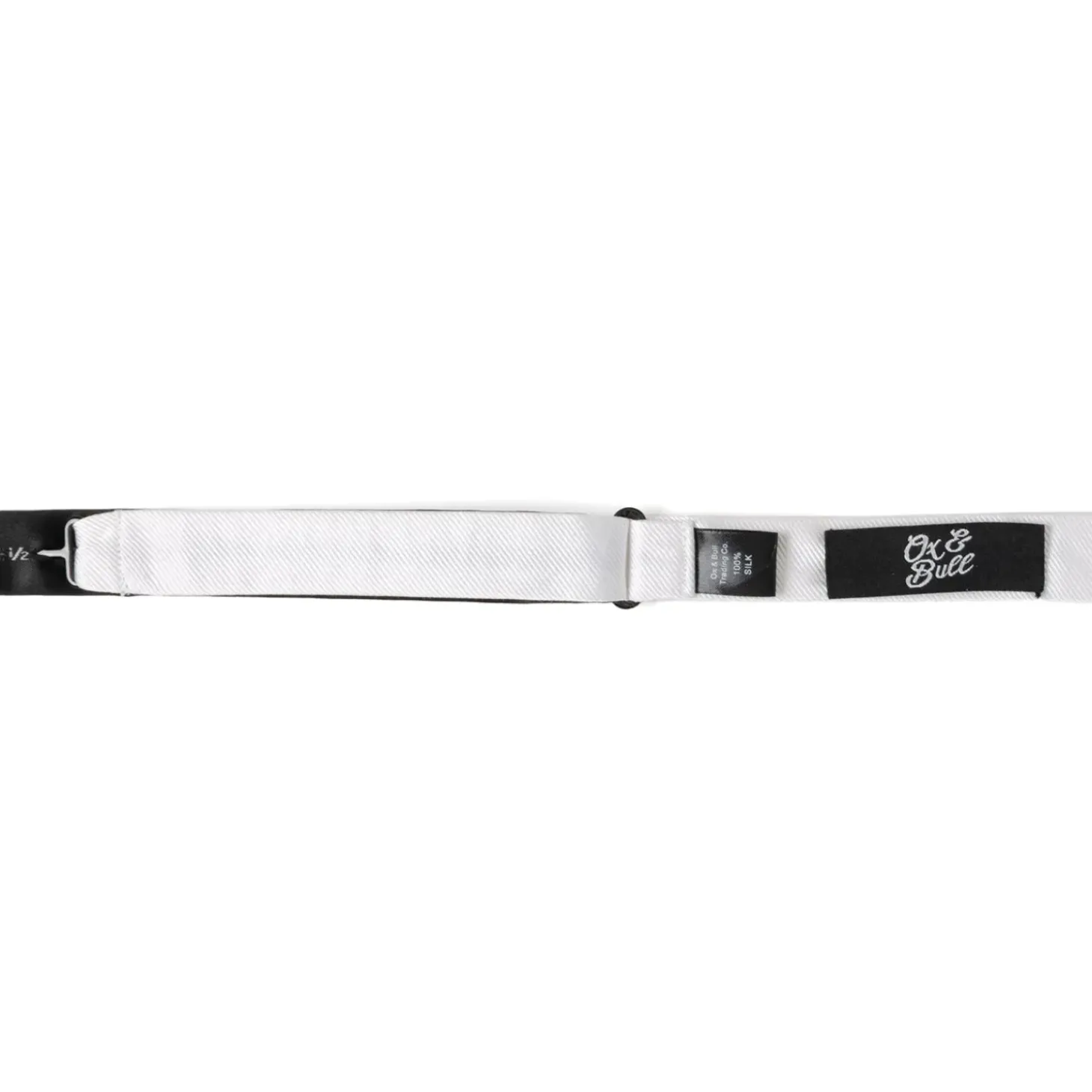 Ox and Bull Trading Co. White Silk Self Bow Tie