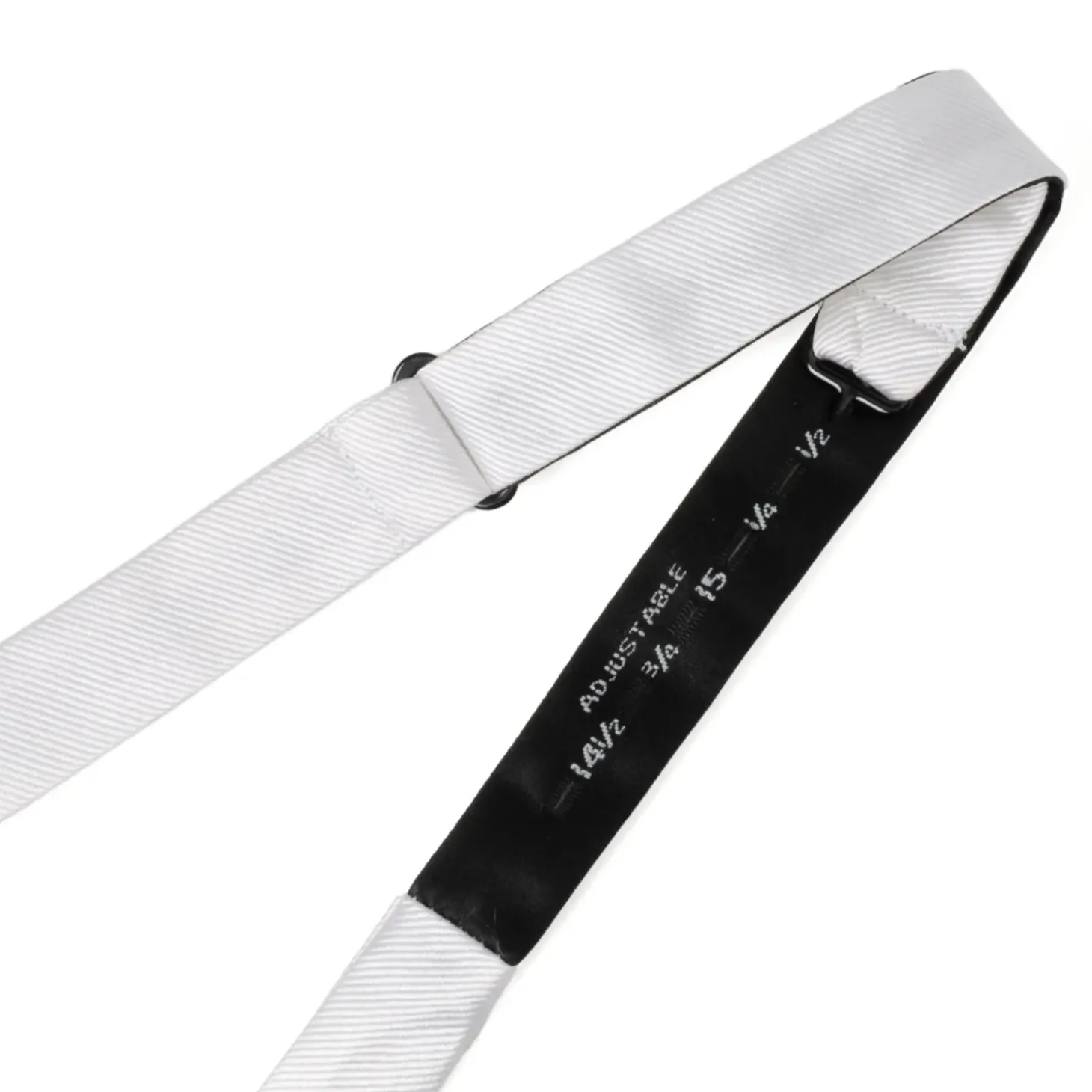 Ox and Bull Trading Co. White Silk Self Bow Tie