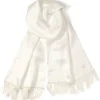 Ox and Bull Trading Co. White Silk Tuxedo Scarf