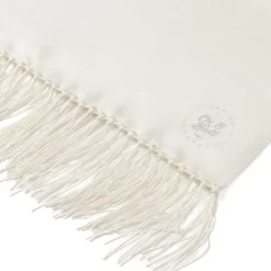 Ox and Bull Trading Co. White Silk Tuxedo Scarf