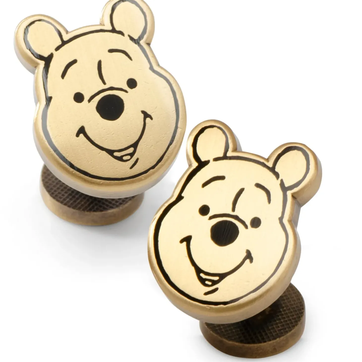Disney Winnie The Pooh Face Gold Cufflinks