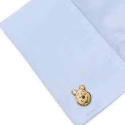Disney Winnie The Pooh Face Gold Cufflinks