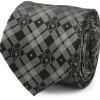 Disney Winnie The Pooh Green Black Plaid Men's Tie