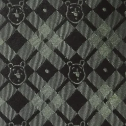 Disney Winnie The Pooh Green Black Plaid Men's Tie