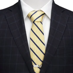 Marvel Wolverine Mask Yellow and Navy Silk Men's Tie