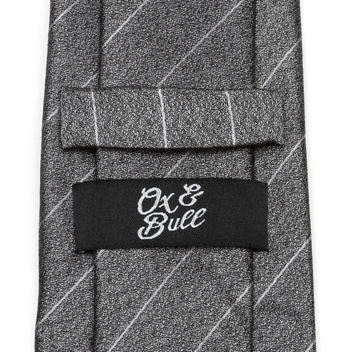 Ox and Bull Trading Co. Woven Gray Stripe Men's Tie