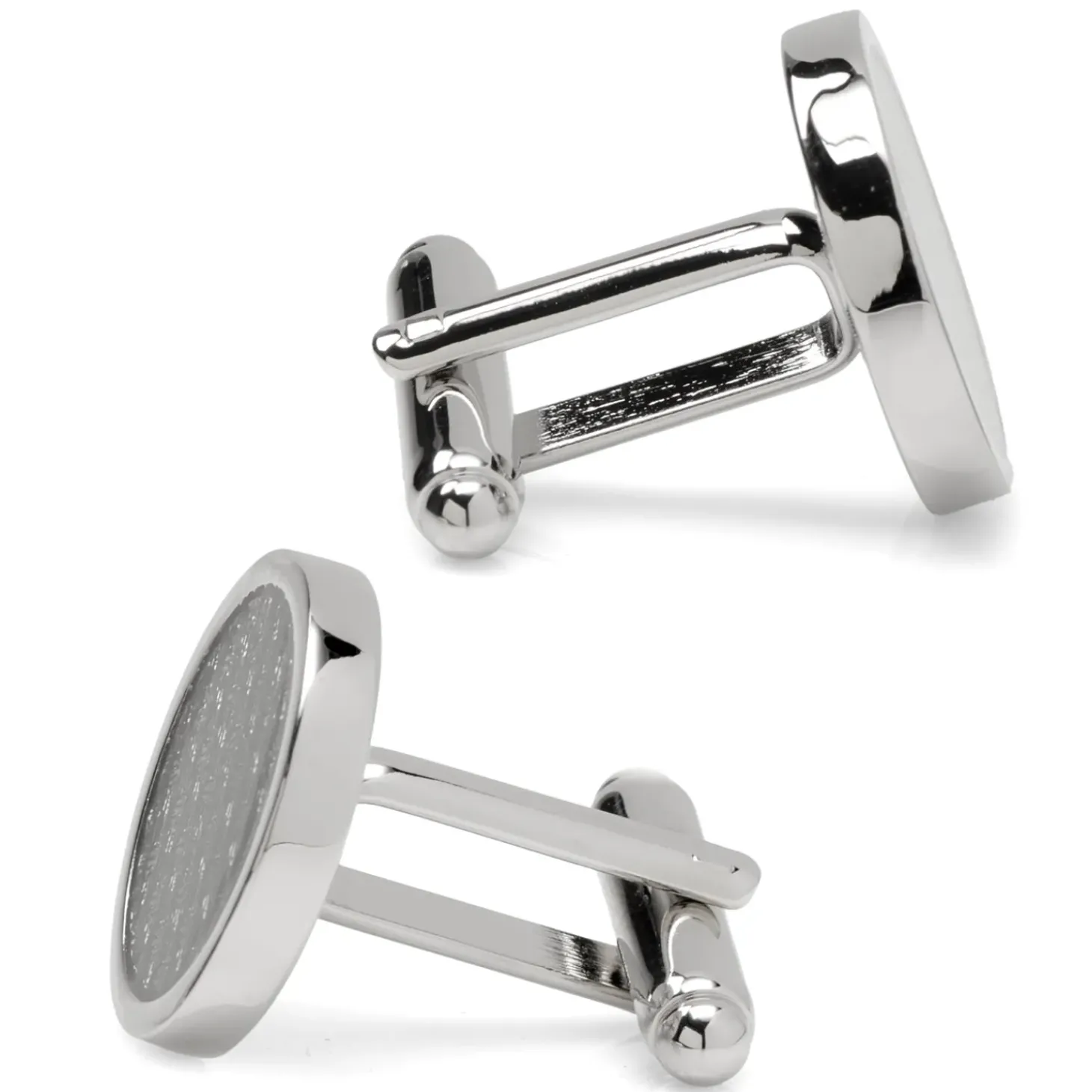 Ox and Bull Trading Co. Woven Metal Black Cufflinks