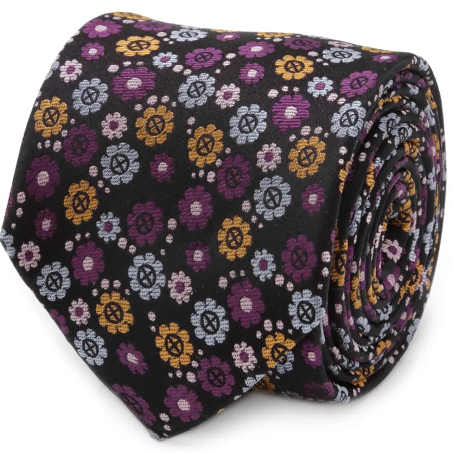 Marvel X-Men Floral Charcoal Men's Tie