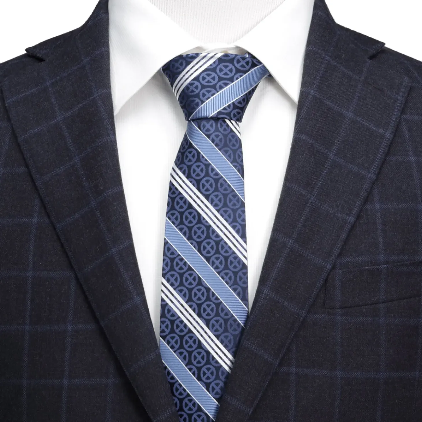 Marvel X-Men Symbol Navy Men's Tie