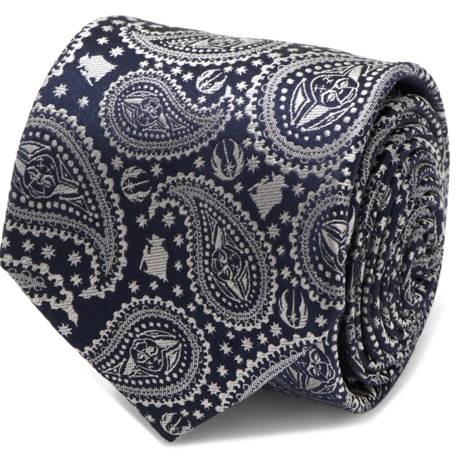 Star Wars Yoda Navy Paisley Mens Tie