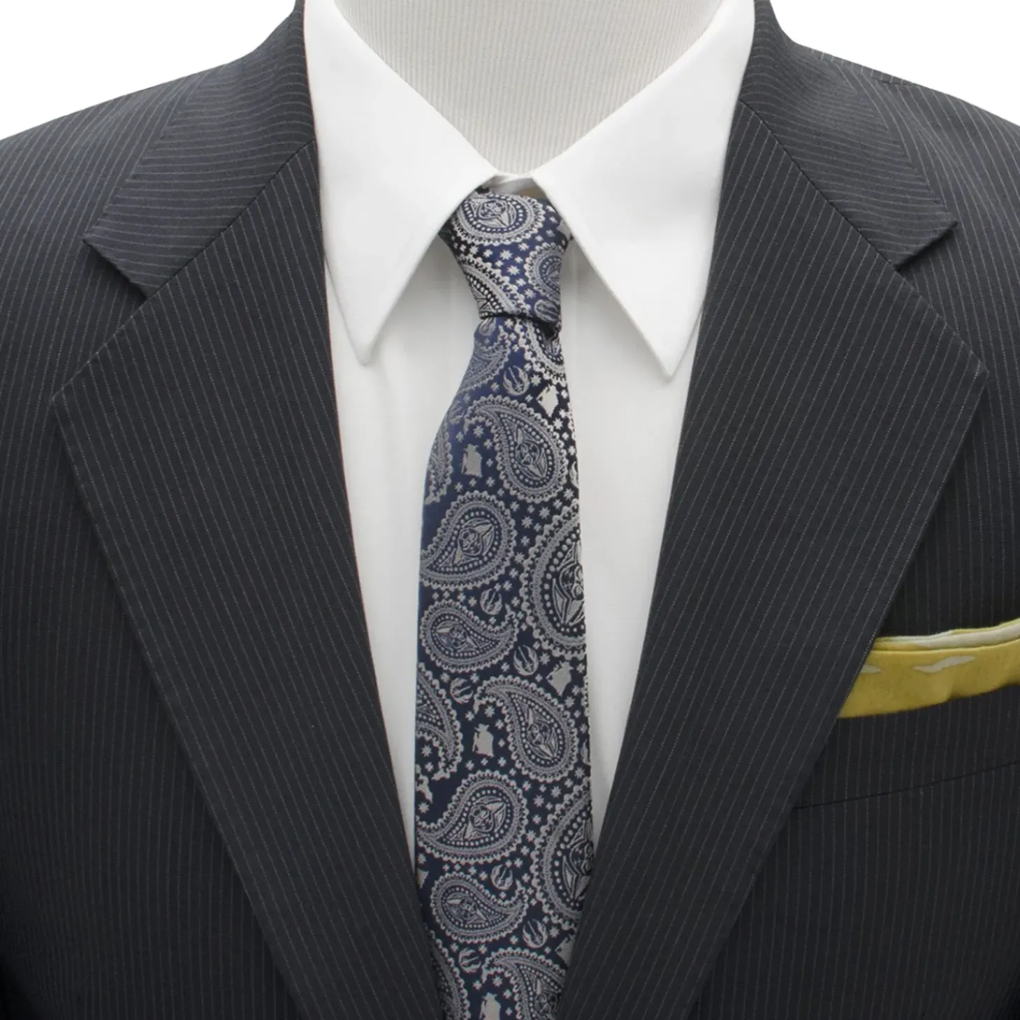 Star Wars Yoda Navy Paisley Mens Tie