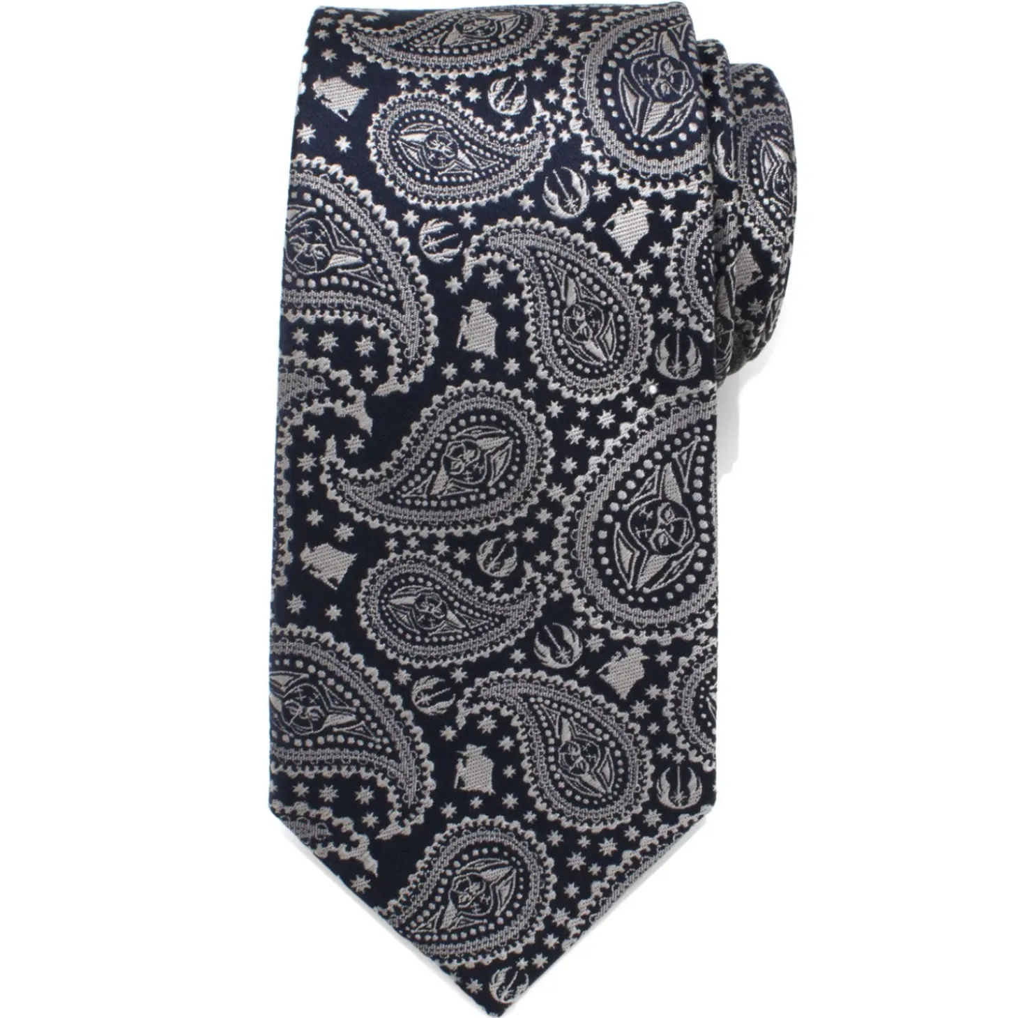 Star Wars Yoda Navy Paisley Mens Tie