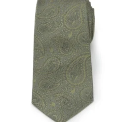 Star Wars Yoda Paisley Sage Green Silk Men's Tie