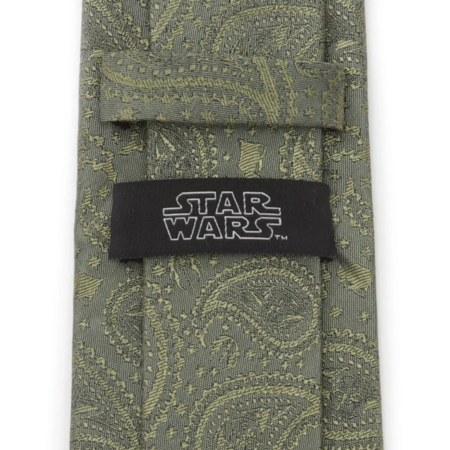 Star Wars Yoda Paisley Sage Green Silk Men's Tie